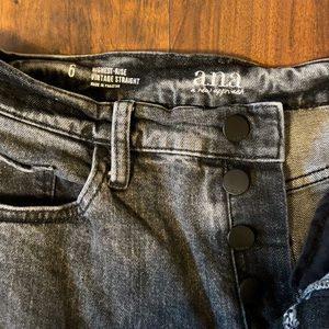 a.n.a, Size 6, straight leg, high waisted, black jean